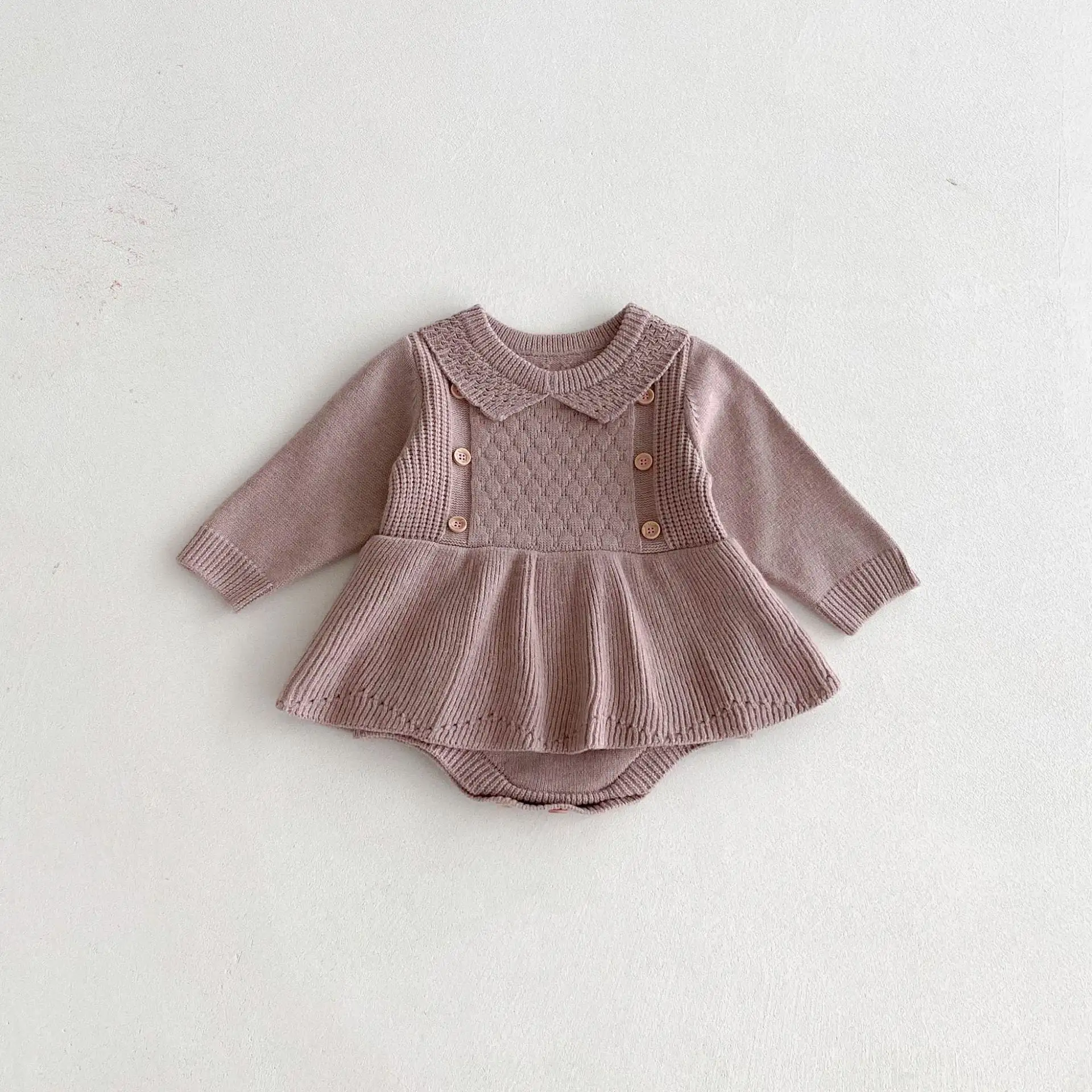【66-100cm】2025新作 プリンセスニットロンパース
