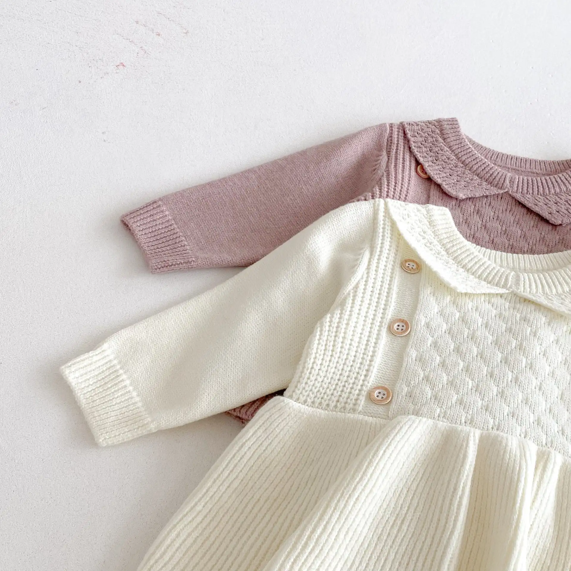 【66-100cm】2025新作 プリンセスニットロンパース
