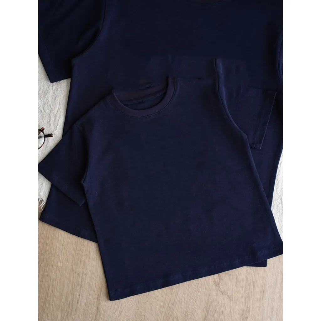 【90-160cm+親サイズ】好感度100％  大人気 カジュアル 定番 親子ペア 半袖Ｔシャツ