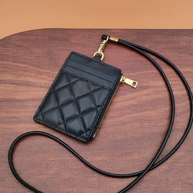 クラシック 高品質 スタイリッシュ シンプル 多機能 軽量 ストラップ付きカードケース