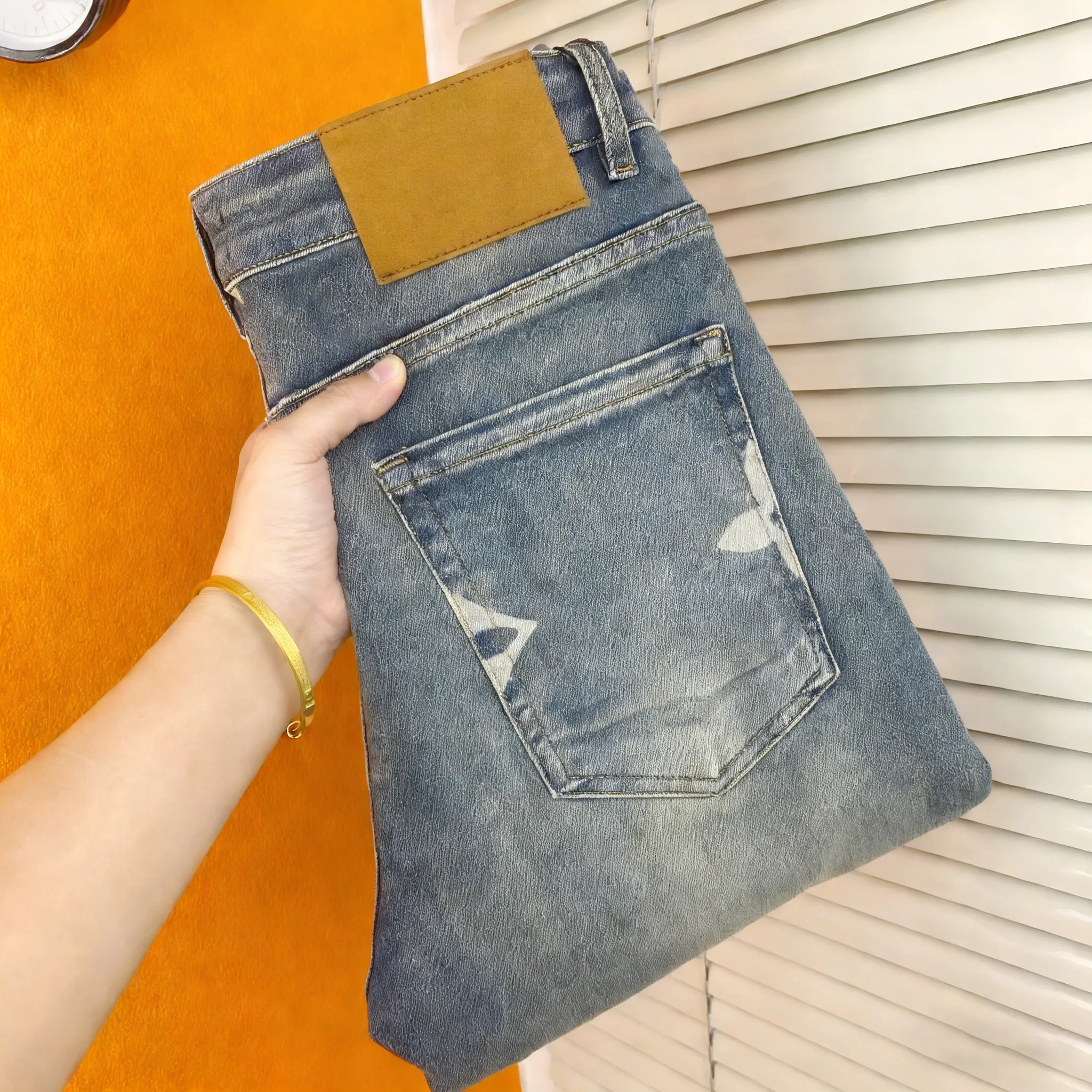 『S-2XL』好感度UP 最愛の一着 トレンド リラックス ヴィンテージ ユニークジーンズ