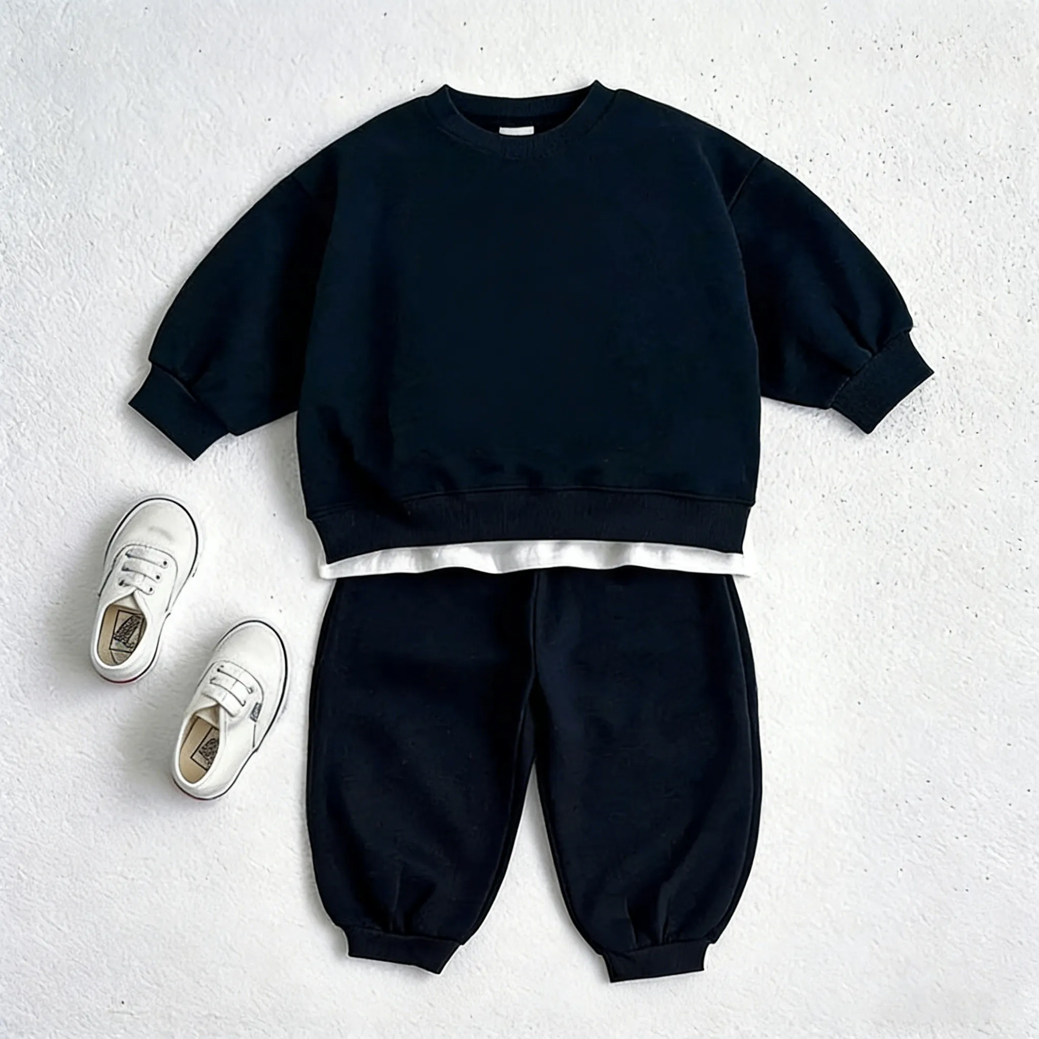 【90-160cm】二点セット大人気 定番 カジュアル トレーナー パンツ セットアップ