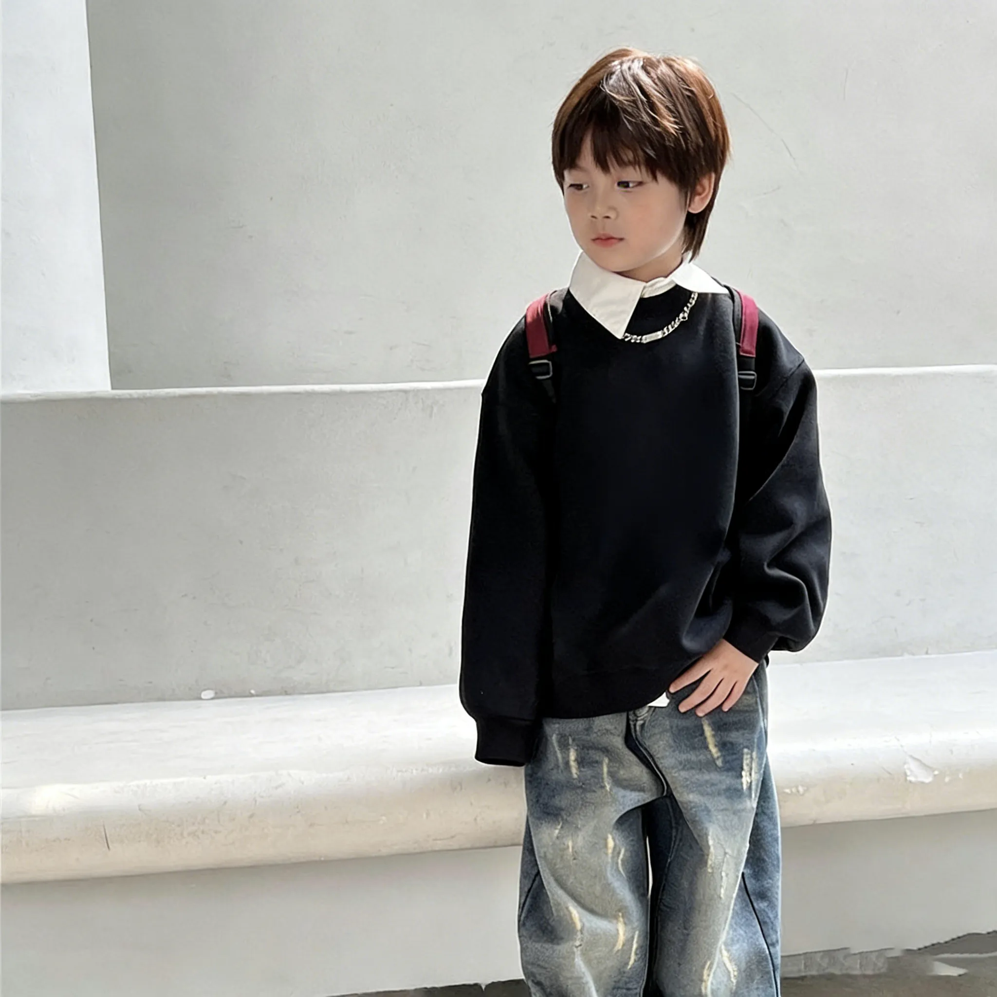 【90-160cm】話題沸騰中 カジュアル 定番 合わせやすい 男の子トレーナー