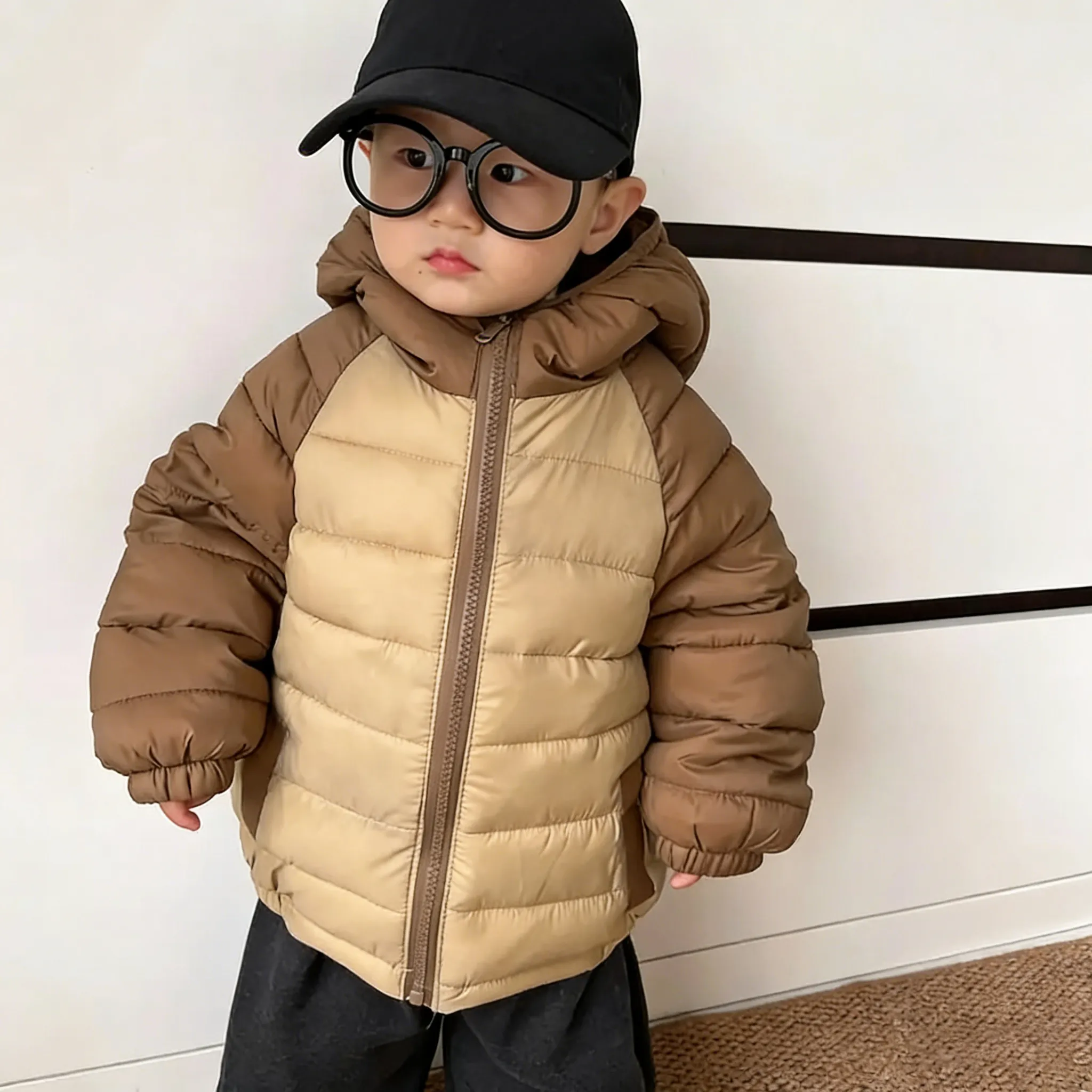 【90-130cm】着るだけでおしゃれ 今季大注目 可愛さ満点 三色選べる 暖かいダウンジャケット